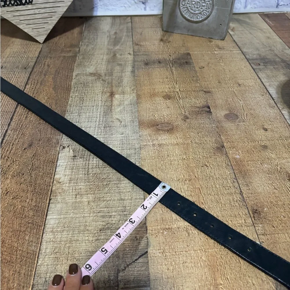 Adoppia vita navy blue leather belt
